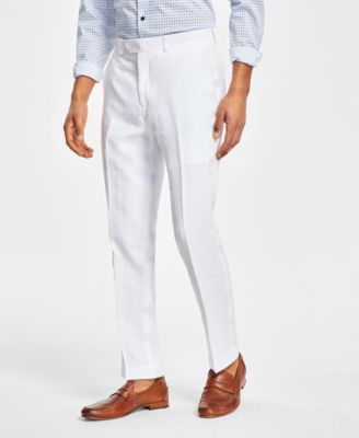 Men's Slim-Fit Textured Linen Suit Separate Pant, Created for Macy's