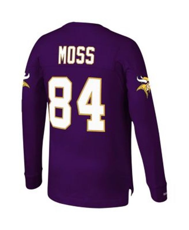 Men's Mitchell & Ness Randy Moss Black Minnesota Vikings Retired Player Name Number Mesh Top Size: Medium