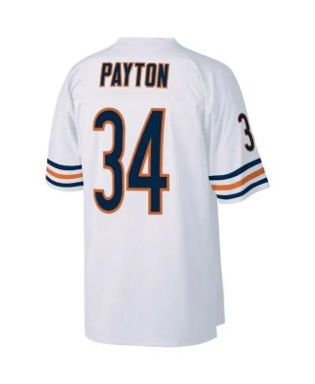 Men's Mitchell & Ness Walter Payton Navy/Orange Chicago Bears 1985 Split  Legacy Replica Jersey