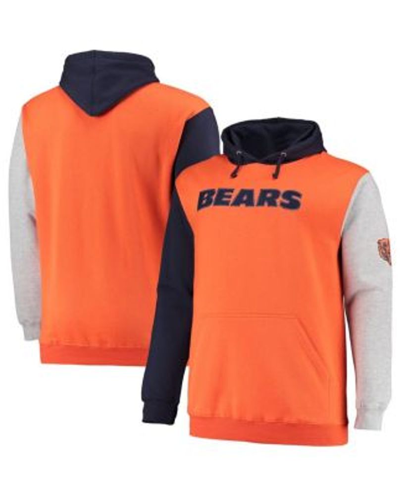 Youth Chicago Bears Navy Color Block Raglan Pullover Hoodie