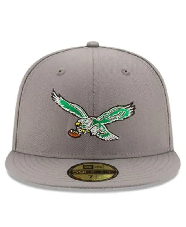 Men's New Era Green Philadelphia Eagles Logo Omaha 59FIFTY Fitted Hat