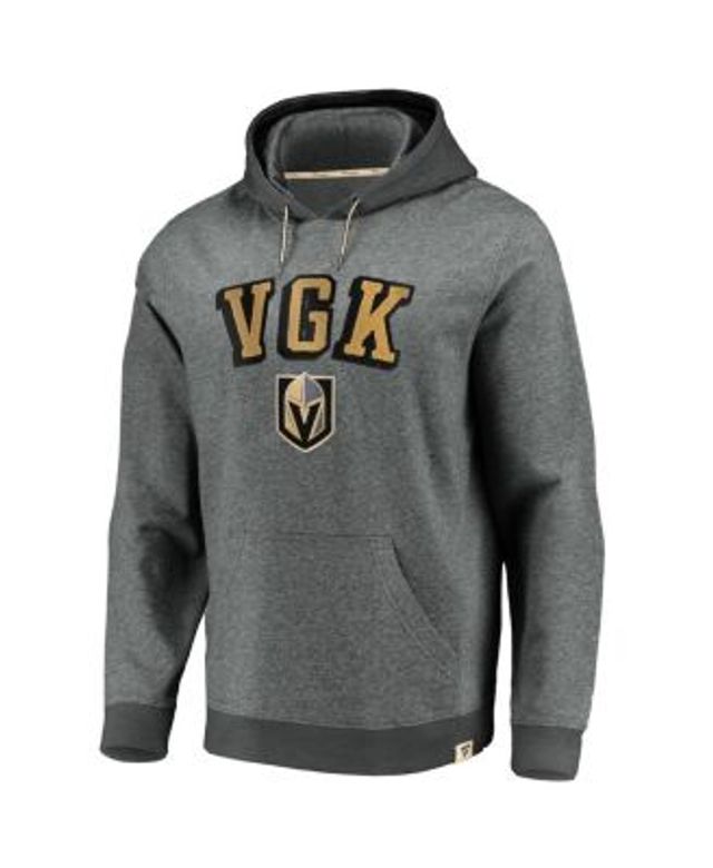 Fanatics Men's Branded Heather Charcoal Vegas Golden Knights Primary Logo  Pullover Hoodie