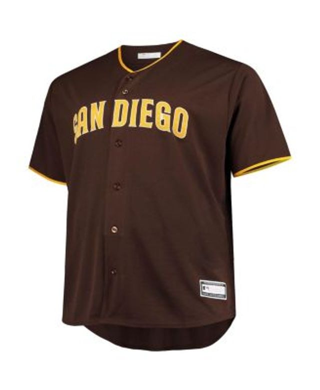 Profile Women's White/Brown San Diego Padres Plus Size Road Replica Team Jersey