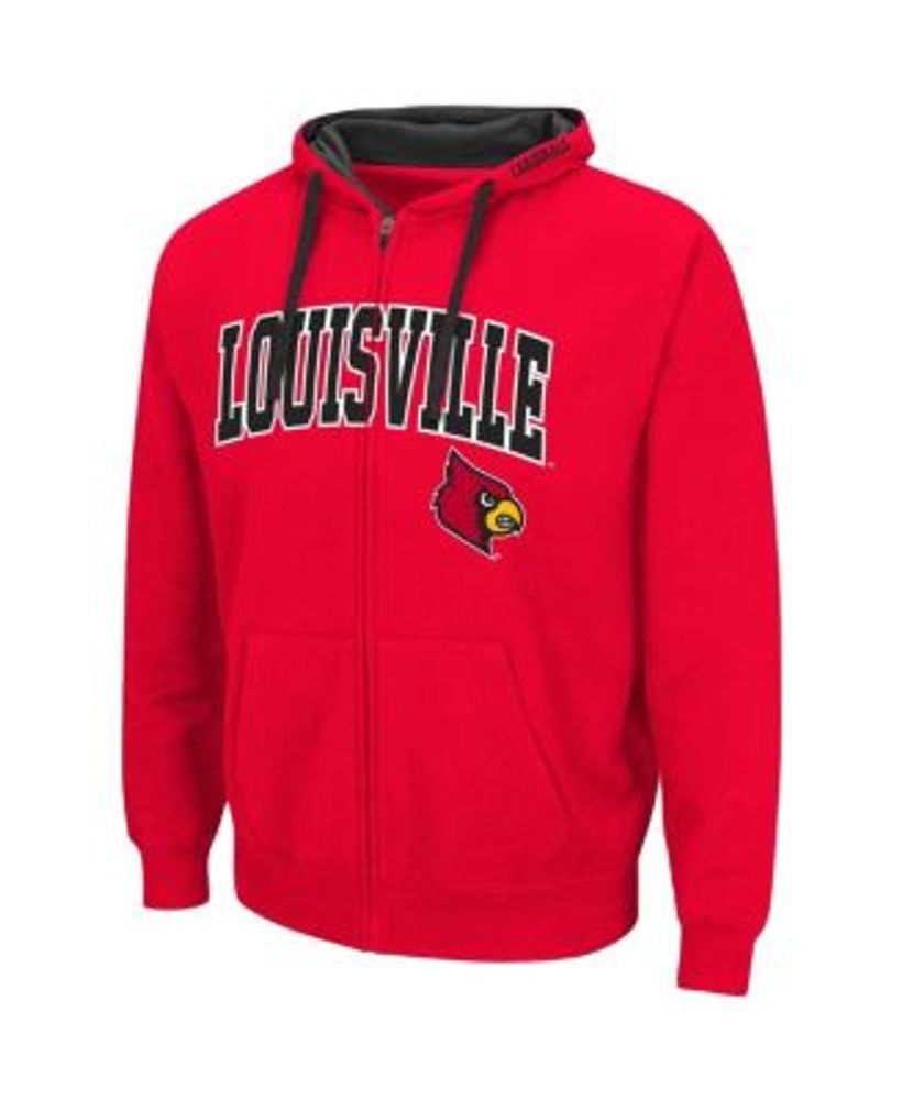 Profile Men's Heather Gray/Red St. Louis Cardinals Big & Tall Raglan Hoodie Full-Zip Sweatshirt