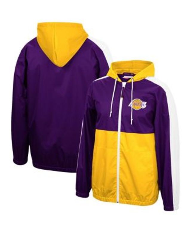 Men's Nike Gold Los Angeles Lakers 75th Anniversary Courtside Windrunner Raglan Hoodie Full-Zip Jacket