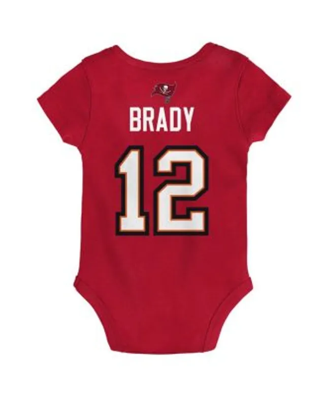 Youth Tom Brady Red Tampa Bay Buccaneers Mainliner Player Name Number T- Shirt