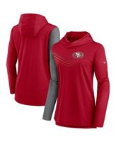 Men's San Francisco 49ers Nike Heathered Charcoal/Scarlet Performance  Hoodie T-Shirt