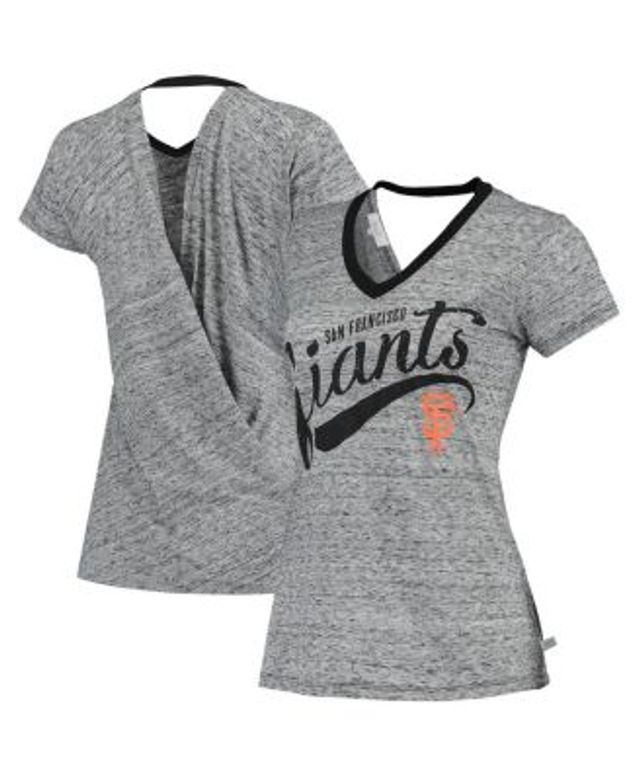 Lids Detroit Tigers Touch Women's Hail Mary V-Neck Back Wrap T-Shirt - Navy