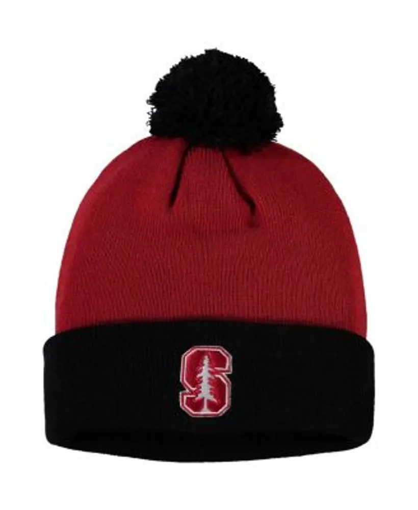 Men's Top of the World Red/Black Louisville Cardinals Core 2-Tone Cuffed Knit  Hat with Pom