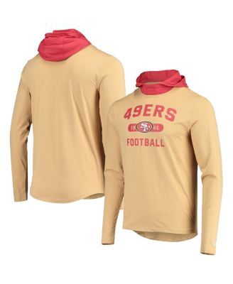 Men's New Era Gold/Black Pittsburgh Steelers Active Block Hoodie Long Sleeve T-Shirt Size: Medium