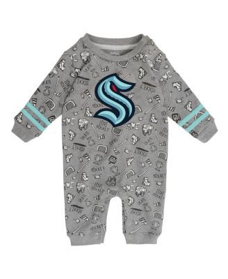 Outerstuff Newborn & Infant Heather Gray St. Louis Cardinals Extra Base Hit Raglan Full-Snap Romper