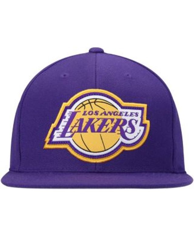 Men's Mitchell & Ness White Los Angeles Lakers Hardwood Classics Swingman Pop Snapback Hat