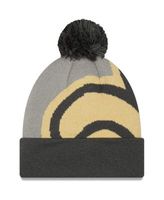 Pittsburgh Steelers New Era Logo Whiz Redux Cuffed Knit Hat - Graphite