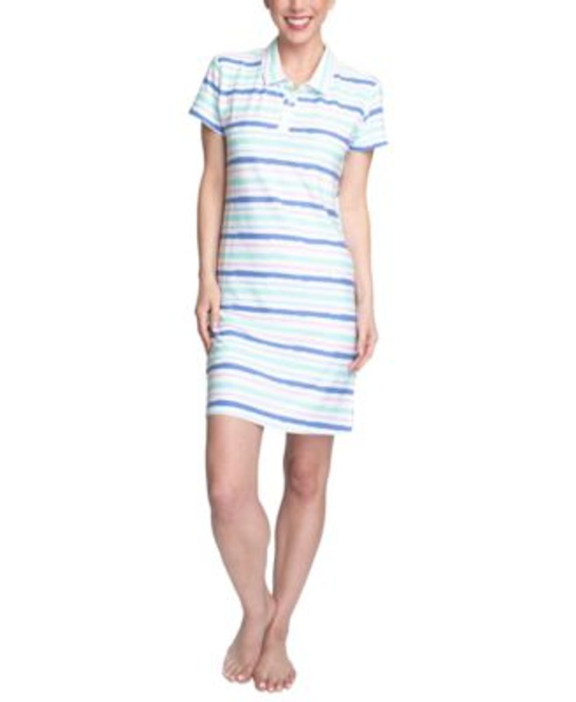 polo dress striped blue