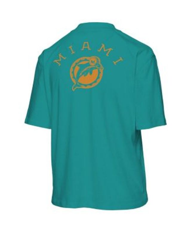 Nike Women's Miami Dolphins Orange and Aqua Football Pride Raglan