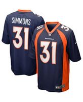 Men's Denver Broncos Justin Simmons Nike Orange Game Jersey