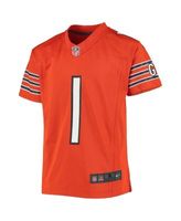 Youth Nike Justin Fields Gray Chicago Bears Inverted Game Jersey