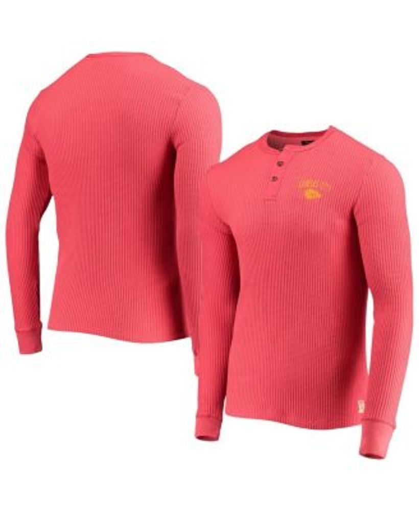 Junk Food Men's Red Kansas City Chiefs Thermal Henley Long Sleeve T-shirt