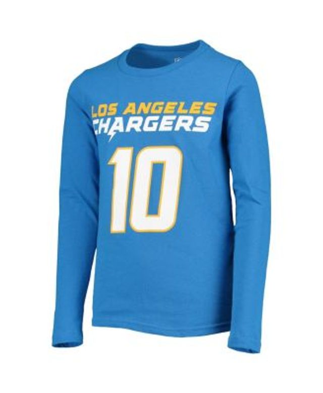 Women's Nike Justin Herbert Powder Blue Los Angeles Chargers Name & Number  T-Shirt 