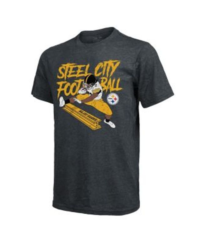 Majestic Men's Threads Najee Harris Charcoal Pittsburgh Steelers Tri-Blend  Steel City Player T-shirt