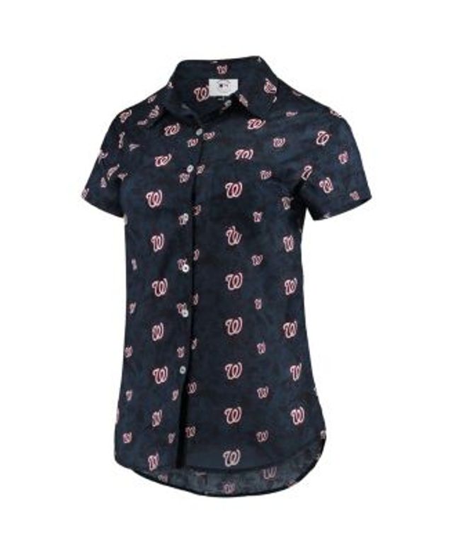 Women's FOCO Navy Houston Astros Floral Button Up Shirt