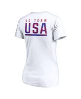 Women's Fanatics Branded Navy Chicago Cubs Red White & Team V-Neck T-Shirt