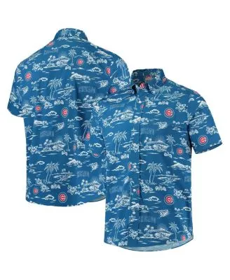 Men's Reyn Spooner Navy Chicago Cubs Vintage Short Sleeve Button-Up Shirt