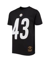 Mitchell & Ness Men's Troy Polamalu Black and Gold Pittsburgh