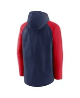 Atlanta Braves Nike Overview Half-Zip Hoodie Jacket - Red/Navy