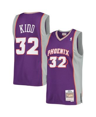 Men's Mitchell & Ness Jason Kidd Green/Navy Dallas Mavericks 1994/95 Hardwood Classics Fadeaway Swingman Player Jersey