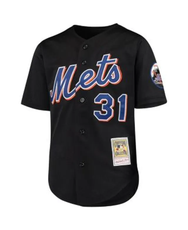 Youth Mitchell & Ness Mike Piazza Black New York Mets Cooperstown  Collection Mesh Batting Practice Jersey