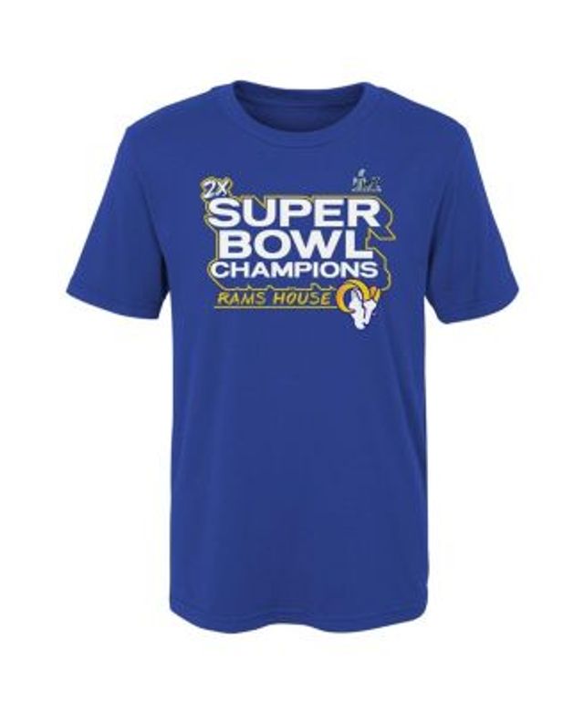 Los Angeles Rams Fanatics Branded Youth Super Bowl LVI Champions Hard Count  Hometown T-Shirt - Royal