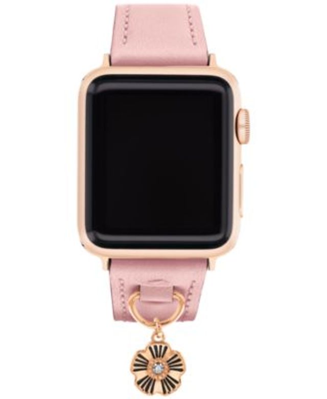 Coach Apple Watch Signature Blush Silicone Strap