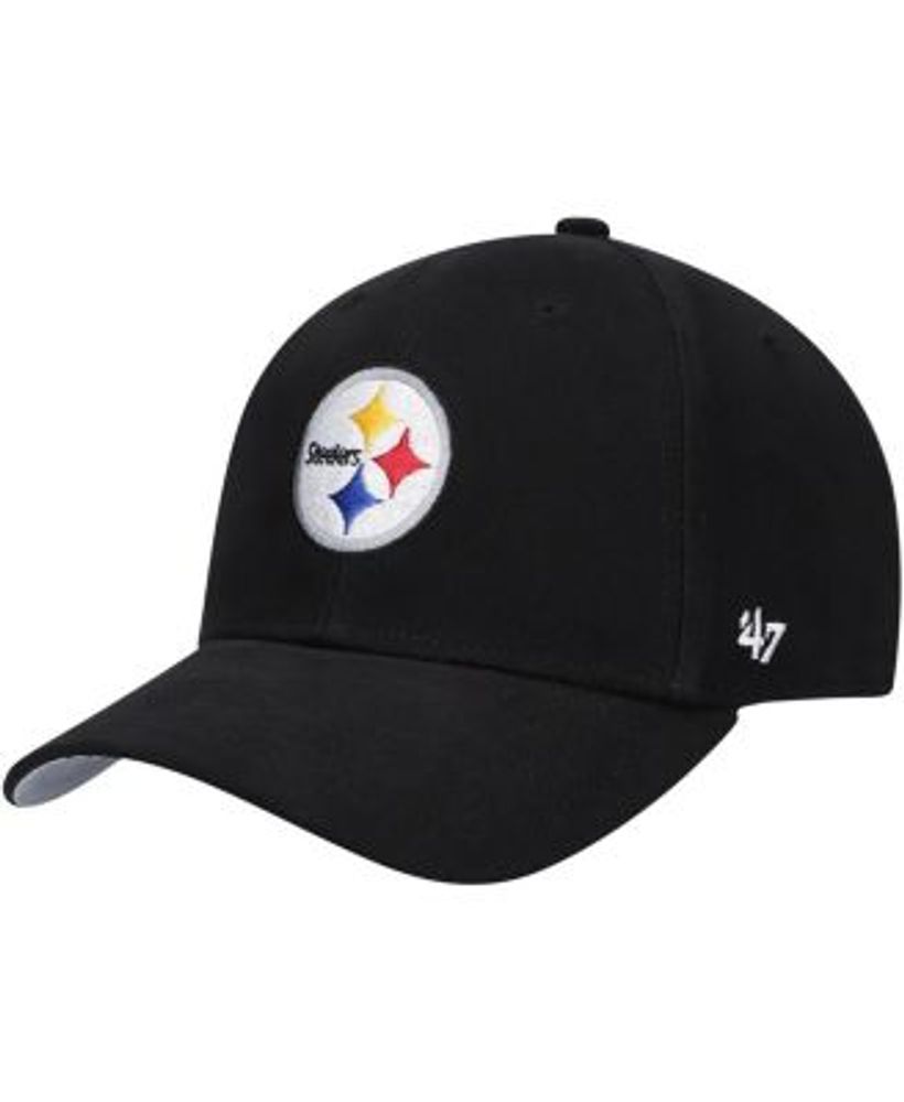 Preschool '47 Black Pittsburgh Steelers Logo MVP Adjustable Hat