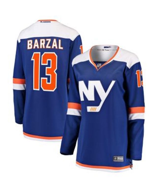 New York Islanders Starter Cross Check Jersey V-Neck Long Sleeve T-Shirt -  Orange/Royal