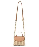 Like Dreams Women's Heather Woven Straw Crossbody - Taupe