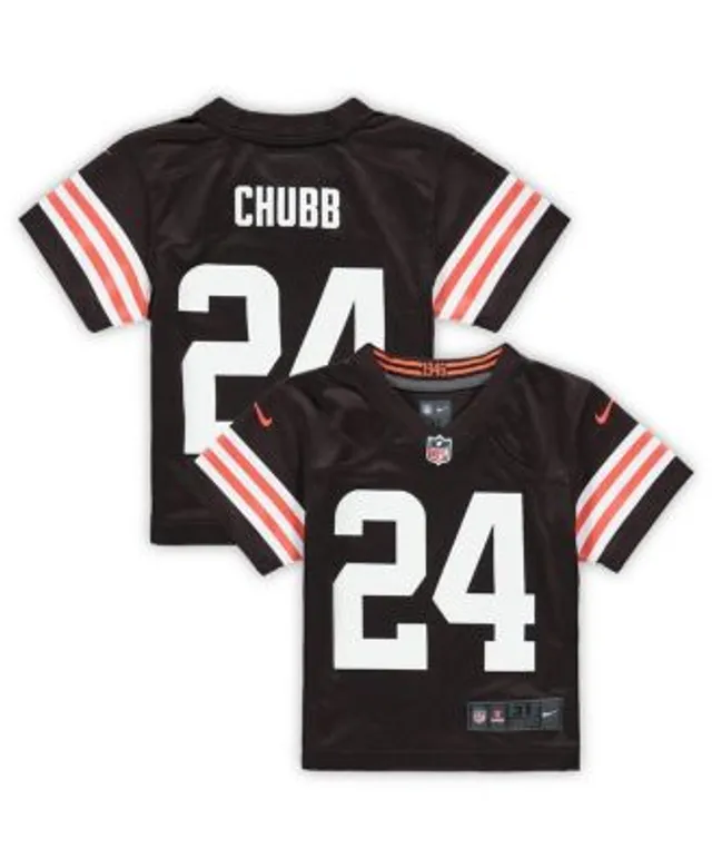 Youth Nick Chubb Brown Cleveland Browns Mainliner Player Name & Number  Pullover Hoodie