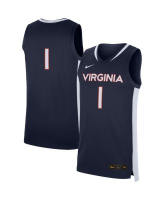 Men's Nike White/Navy Virginia Cavaliers Pinstripe Replica Full