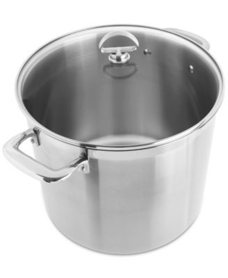 Induction 21 Steel 12-Qt. Stockpot with Glass Lid