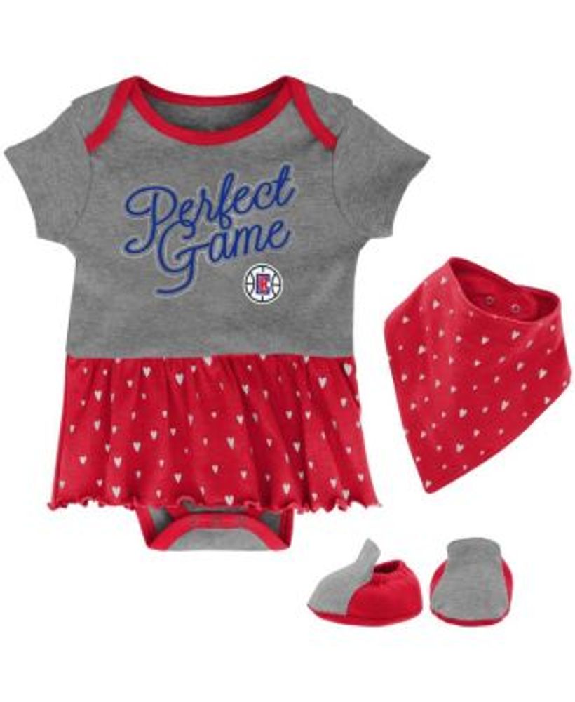 Outerstuff Girls Newborn & Infant Black/Heathered Gray Chicago White Sox Outfielder Bodysuit & Skirt Set