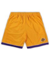 Men's Mitchell & Ness Purple/Gold Los Angeles Lakers 2009/2010 Hardwood Classics Authentic Shorts Size: Medium