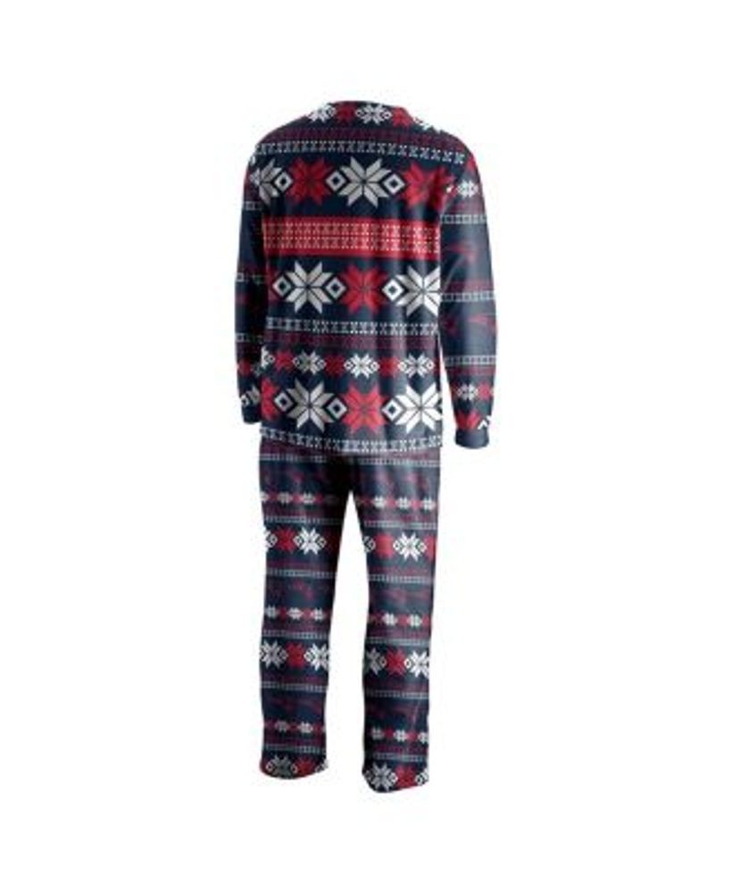 Men's FOCO Navy Houston Texans Wordmark Ugly Pajama Set