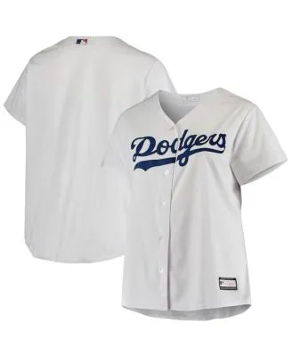 Los Angeles Dodgers Mitchell & Ness Cooperstown Collection Mesh Wordmark V-Neck  Jersey - White