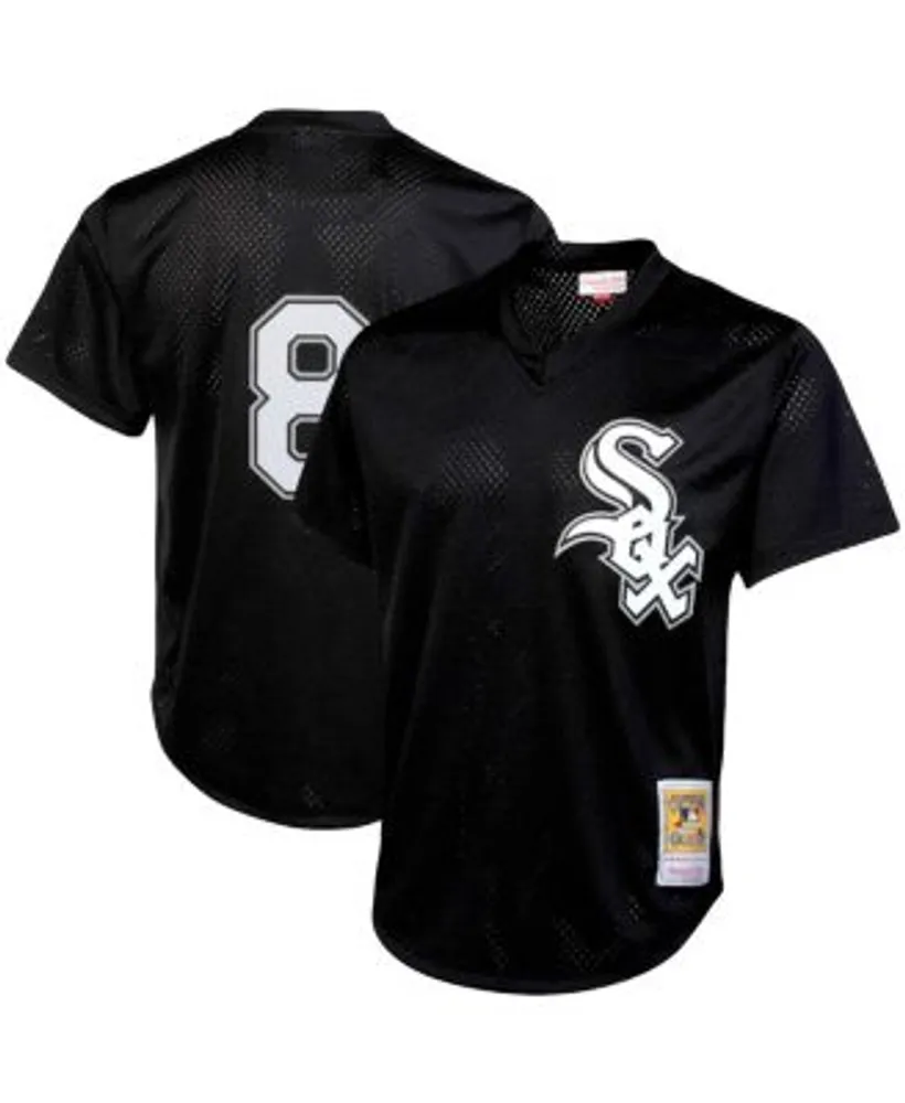 Mitchell & Ness Men's Bo Jackson Black Chicago White Sox Cooperstown  Collection Big and Tall Mesh Batting Practice Jersey