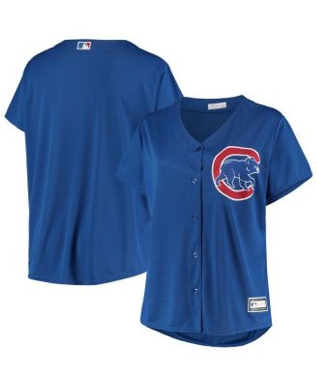 Profile Women's Royal Chicago Cubs Plus V-Neck T-Shirt