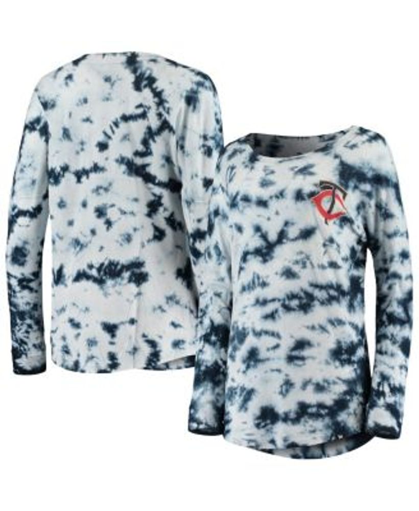 New Era Apparel Dallas Cowboys Cropped Tie Dye Long Sleeve Navy