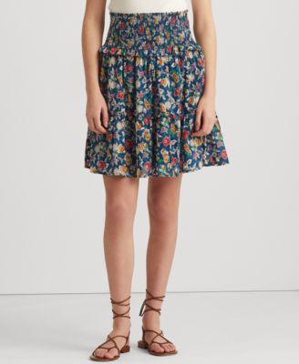Floral Cotton Voile Skirt