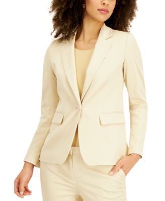 Women's Single-Button Notched-Collar Blazer