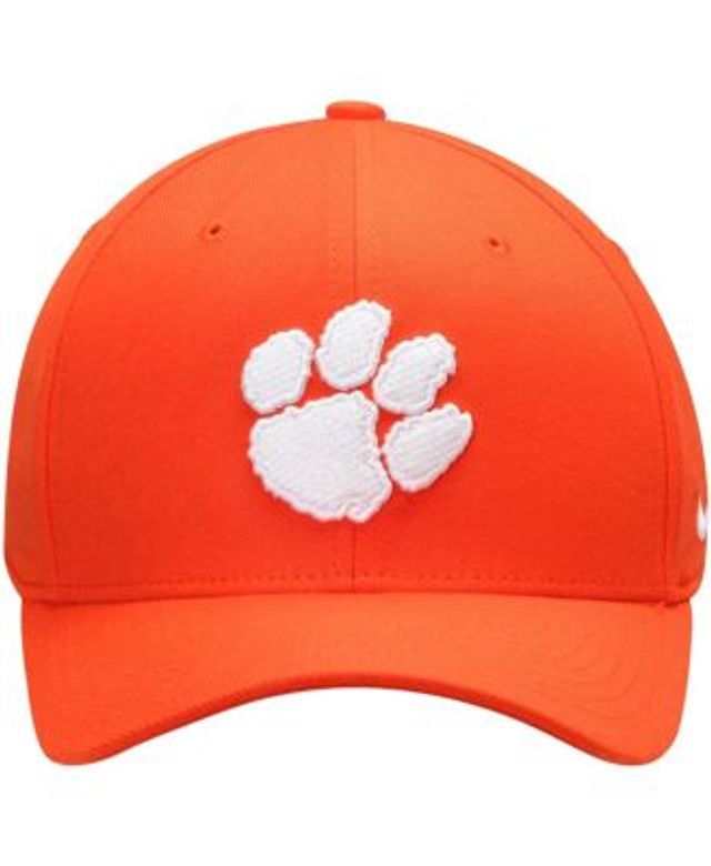 Nike Men's Clemson Tigers White Aero True Baseball Fitted Hat, Size 7 5/8