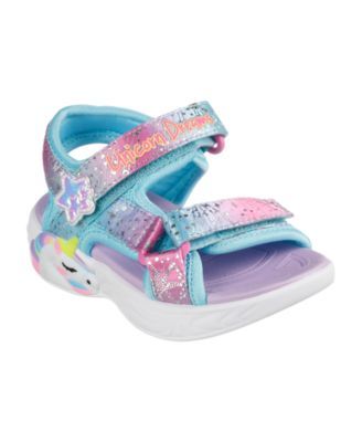 Toddler Girls S-Lights- Unicorn Dreams- Majestic Bliss Light-Up Stay-Put Sandals from Finish Line